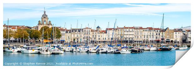 La Rochelle yachting marina Print by Stephen Rennie