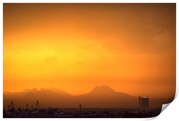 Ba Vi mountains from a distance Print by Thang Nguyen