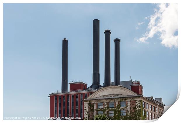 H. C. Ørsted Power plant fired with natural gas in Copenhagen,  Print by Stig Alenäs