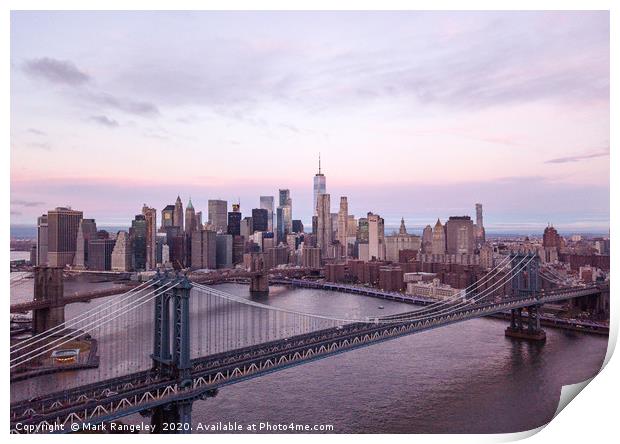 NYC Skyline Print by Mark Rangeley