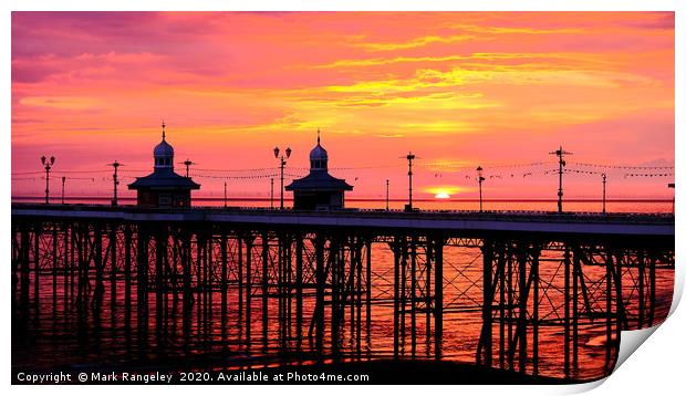 Pier Sunset Print by Mark Rangeley
