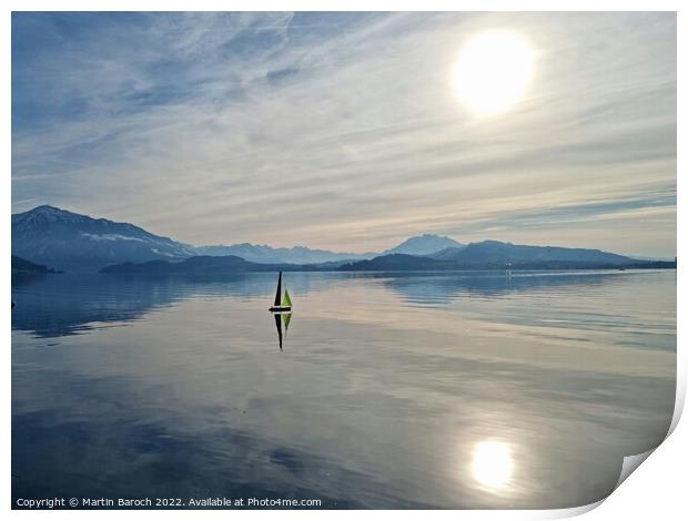 Double sunny Lake Zug Print by Martin Baroch