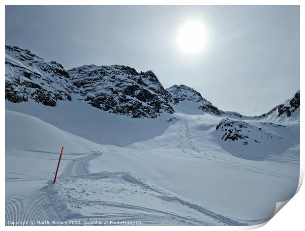 Skier's dream Andermatt  Print by Martin Baroch
