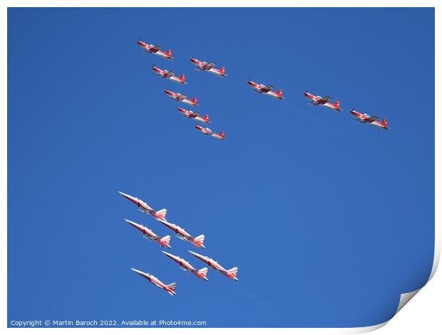 Patrouille Suisse Airshow Print by Martin Baroch