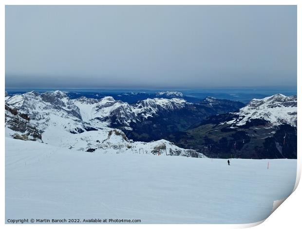 Look from the Titlis Glacier  Print by Martin Baroch