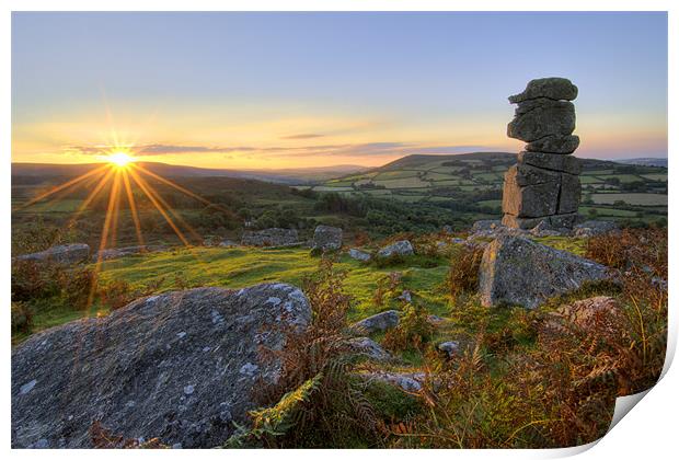 Dartmoor sunset  Print by Thomas Dobner