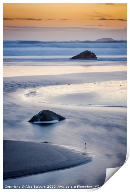 Whitesands Bay Sunset Print by Alec Stewart