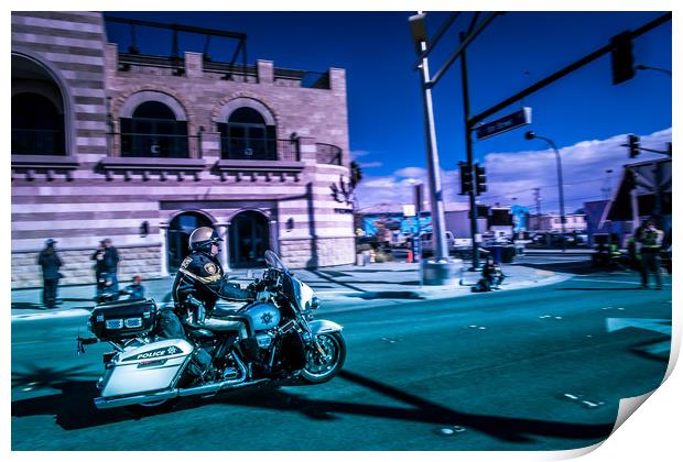 Harley Davidson Las Vegas  Print by Steve Taylor