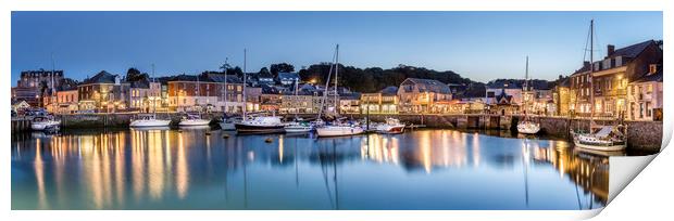 Padstow Harbour at Dusk, Cornwall Print by Mick Blakey