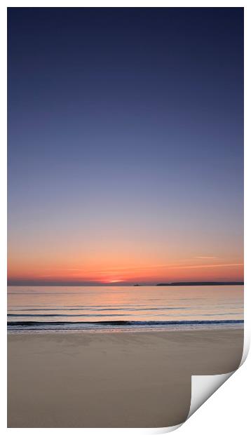 Shoreline Sunrise Print by Mick Blakey