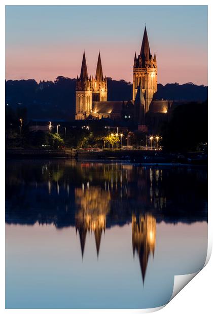 Cathedral Reflections, Truro, Cornwall Print by Mick Blakey
