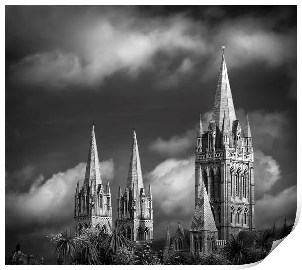 Cathedral Spires, Truro, Cornwall Print by Mick Blakey