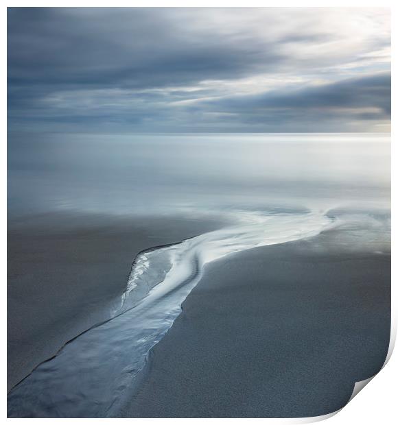 Serene Seascape, Pentewan Sands, Cornwall Print by Mick Blakey