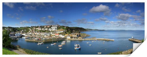 Sun Over Mevagissey Harbour, Cornwall Print by Mick Blakey