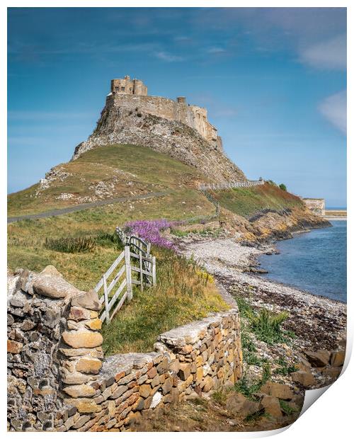 Holy Island, Lindisfarne Castle Print by Mark Jones