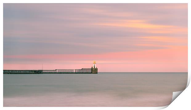 Blyth Pier Sunset Print by Mark Jones