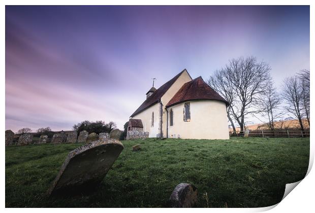 Upwaltham Church Print by Mark Jones