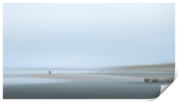 Abstract Beach, West Wittering Print by Mark Jones