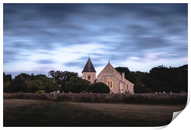 St Peter and St Paul Church, West Wittering Print by Mark Jones