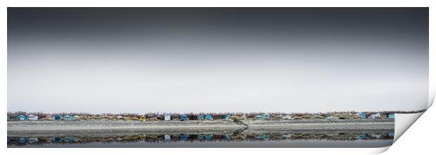 West Wittering Beach Huts Panorama Print by Mark Jones
