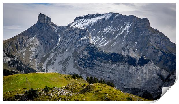 Wonderful panoramic view over the Swiss Alps - view from Schynig Print by Erik Lattwein