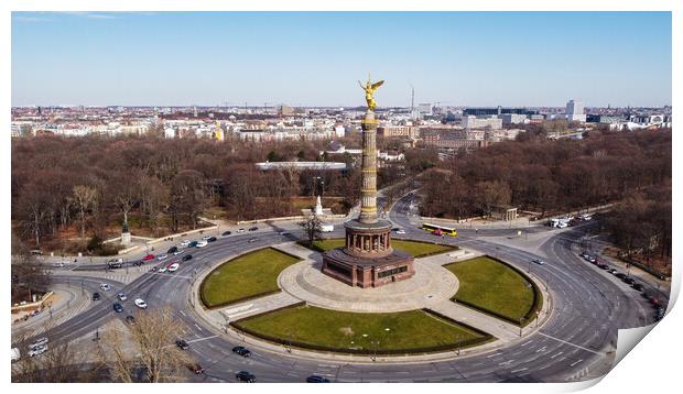 Aerial view over the city of Berlin Print by Erik Lattwein