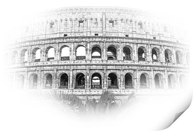 Rome sightseeing - the amazing Colosseum Print by Erik Lattwein