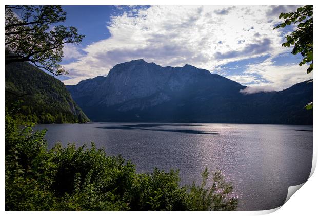 Lake Altaussee in Austria is a wonderful place for vacation and relaxation Print by Erik Lattwein