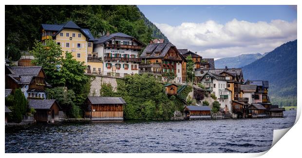 Famous village of Hallstatt in Austria - a world heritage site Print by Erik Lattwein