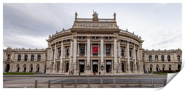 Famous Burgtheater of Vienna - the National Theater in the city - VIENNA, AUSTRIA, EUROPE - AUGUST 1, 2021 Print by Erik Lattwein