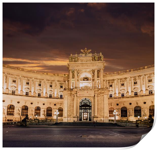 The Vienna Hofburg palace - most famous landmark in the city Print by Erik Lattwein
