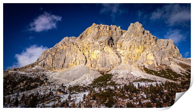 The Dolomites in the Italian Alps - typical view Print by Erik Lattwein