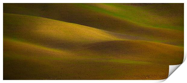 Colorful Tuscany - typical view over the rural fields and hills Print by Erik Lattwein