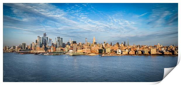 Panoramic aerial view over Manhattan New York City - travel photography Print by Erik Lattwein
