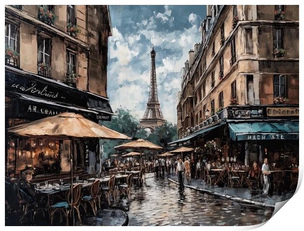 A Wonderful day in Paris Print by Erik Lattwein