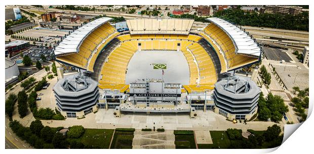 Acrisure Stadium in Pittsburgh - aerial view - PITTSBURGH, USA - JUNE 09, 2023 Print by Erik Lattwein