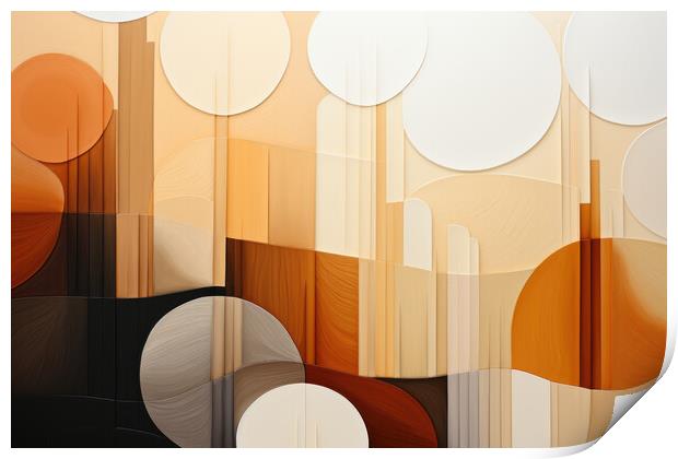 Soothing Linear Abstraction Minimalist linear designs - abstract Print by Erik Lattwein