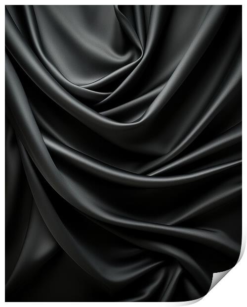 Black Luxury plain texture background - stock photography Print by Erik Lattwein