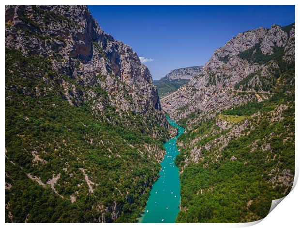 The Canyon of Verdon in the French Alpes Print by Erik Lattwein