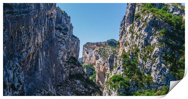 Amazing nature of the Verdon Canyon in France Print by Erik Lattwein