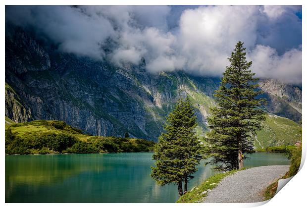 Amazing Switzerland - Mountain Lake Truebsee Print by Erik Lattwein