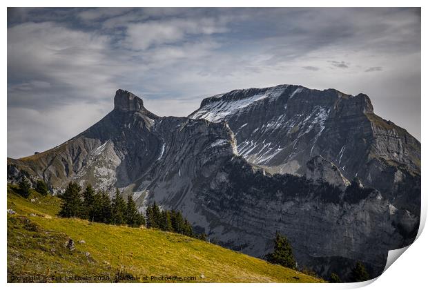 The wonderful mountains of the Swiss Alps Print by Erik Lattwein