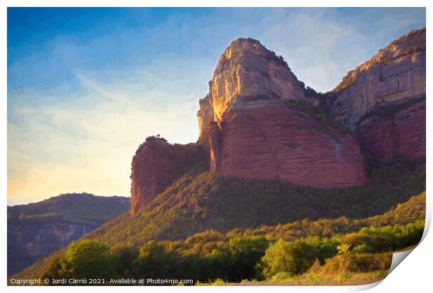 Cliff of the viewpoint of Puig de la Força, Tavertet - Pictures Print by Jordi Carrio
