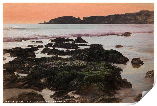 Beaches and cliffs of Praia Rocha - 8 Picturesque Edition  Print by Jordi Carrio