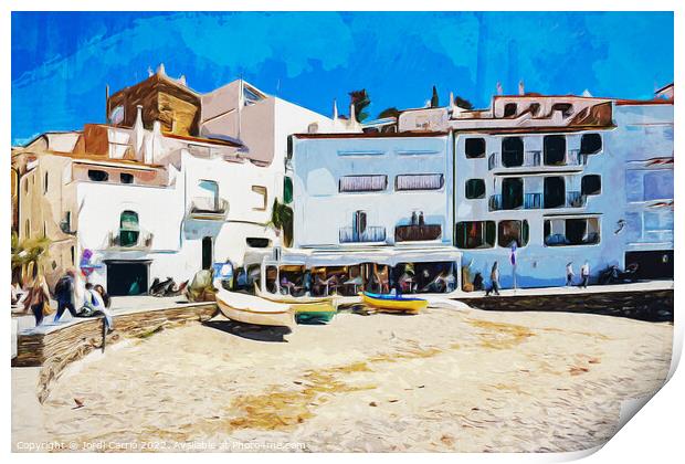 Watercolor dreams of Cadaqués - C1905 5594 WAT Print by Jordi Carrio