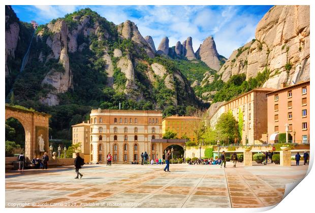 Montserrat Monastery and its tourist complex.- Orton glow Editio Print by Jordi Carrio
