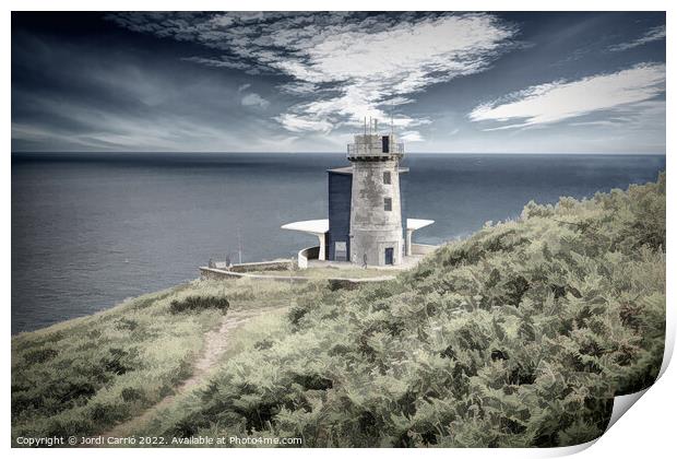 Matxitxako Lighthouse, Euskadi - CR2106-5695-DESS Print by Jordi Carrio