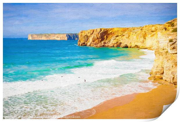 Cliffs of the coast of Sagres, Algarve - 2 - Picturesque Edition Print by Jordi Carrio