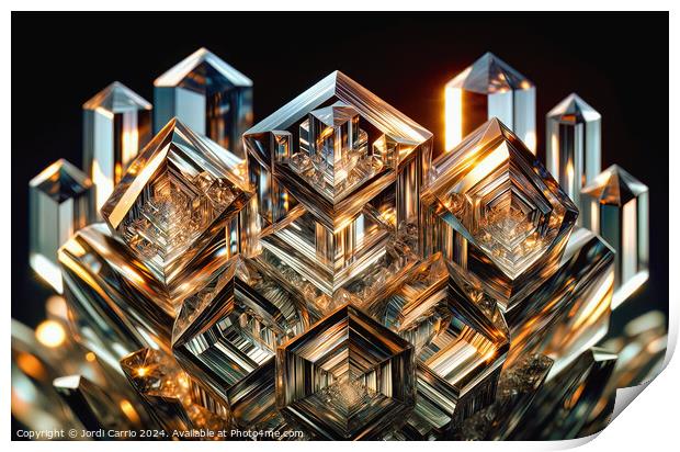 Urban Crystal Mirages - GIA-2310-1123-ILU Print by Jordi Carrio