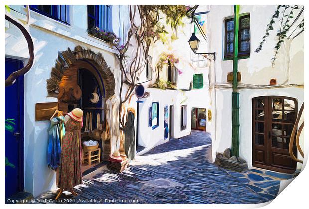 Colors of Cadaqués - CR2309-9473-WAT Print by Jordi Carrio